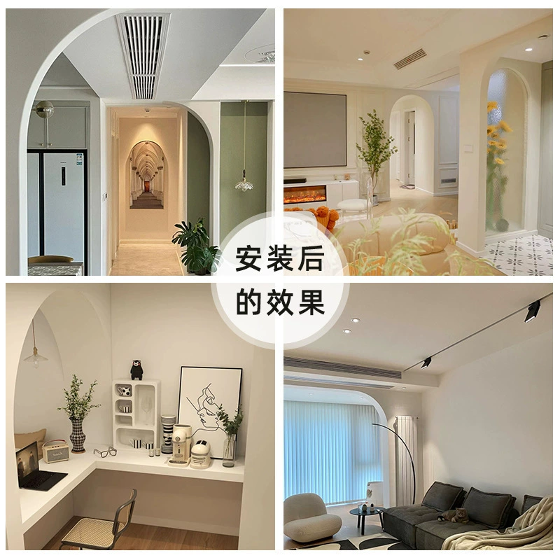 Гипсокартонная арка с поддержкой из пенополиуретана, готовая французская арочная дверная рама для гостиной, прохода, перестройки, украшение углов арки.