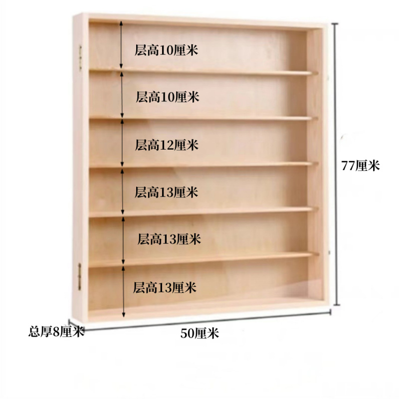 アクリルフィギュア展示棚バブルマットブラインド箱収納棚モリー人形収納展示棚壁掛け可