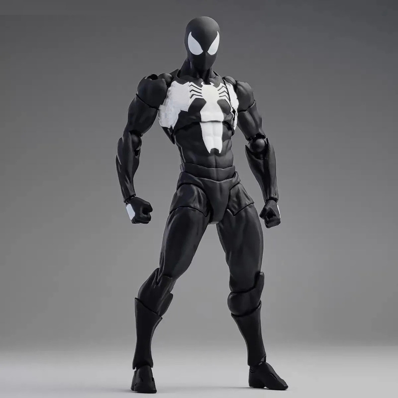 Cross-Border Black Neighbor Symbiote Shf Spider-Man Figure Venom Suit Joint Movable Doll Model Toy