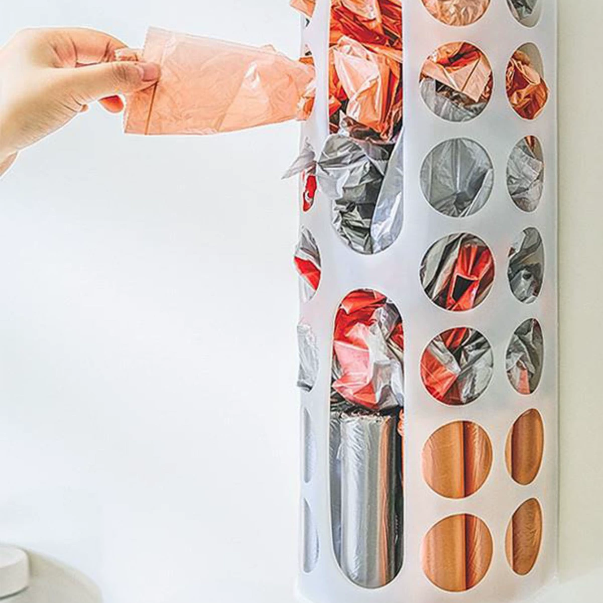 Ящик для хранения мешков для мусора Varilla, складной кухонный ящик для хранения мешков для мусора, настенный экологически чистый ящик для извлечения пластиковых пакетов