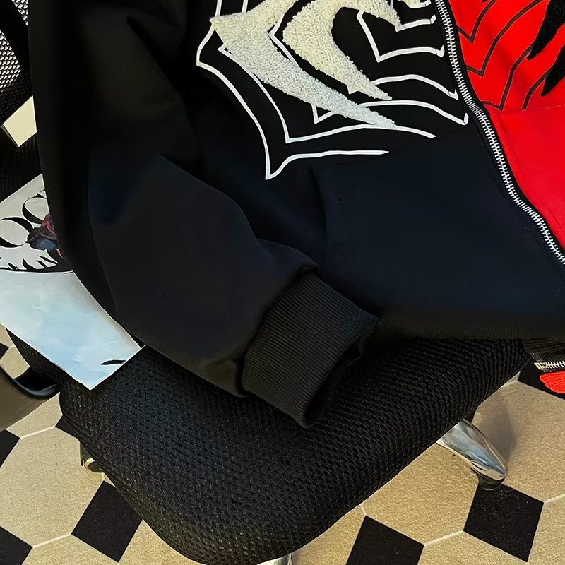 Embroidered print jacket