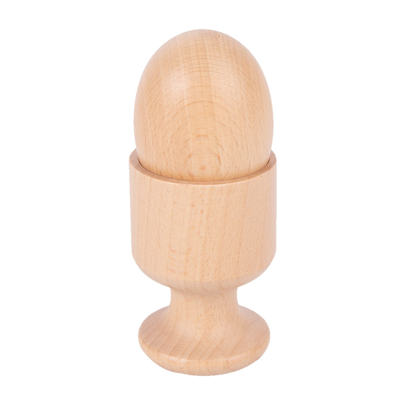 Infant soothing grip grip wooden rattle baby molars interactive Beech educational toys early education shape