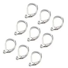 厂家直销不锈钢耳钩耳环法国钩D字回弹带吊耳扣手工diy耳饰品配件