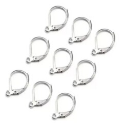 メーカー直販ステンレス耳フックイヤリングフランスフックD字スプリングバック耳バックル付き手作りdiy耳飾り部品