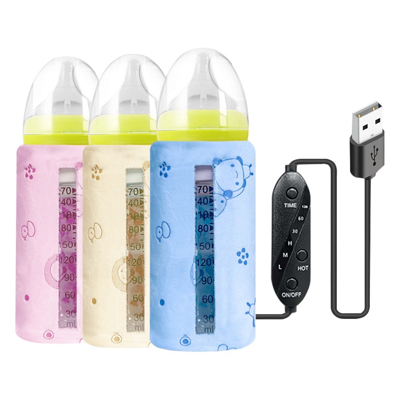 Biberón con aislamiento USB, calefacción y control de temperatura constante, portátil, ideal para mantener la leche del bebé caliente en invierno. image 1
