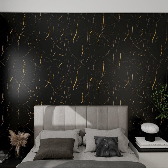 New Marble Gilt Series Wall Stickers Waterproof and Oil-Proof Wall Beautification Decorative Wall Stickers