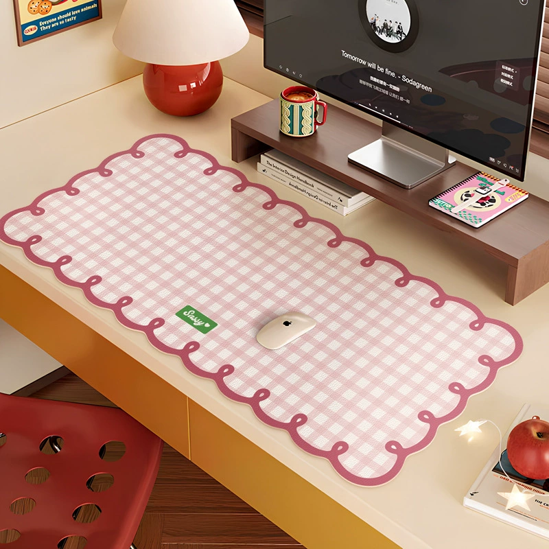 Mouse Pad Desk Mat Leather Home from Yomiego