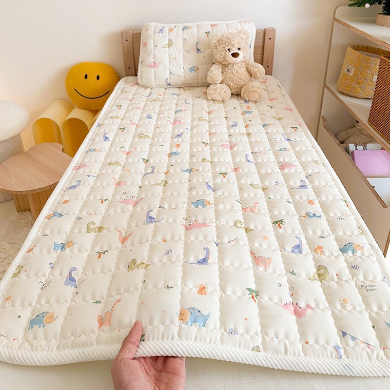 可定尺寸全棉双层纱床垫床褥纯棉双层纱布幼儿园床垫儿童床垫铺被|undefined