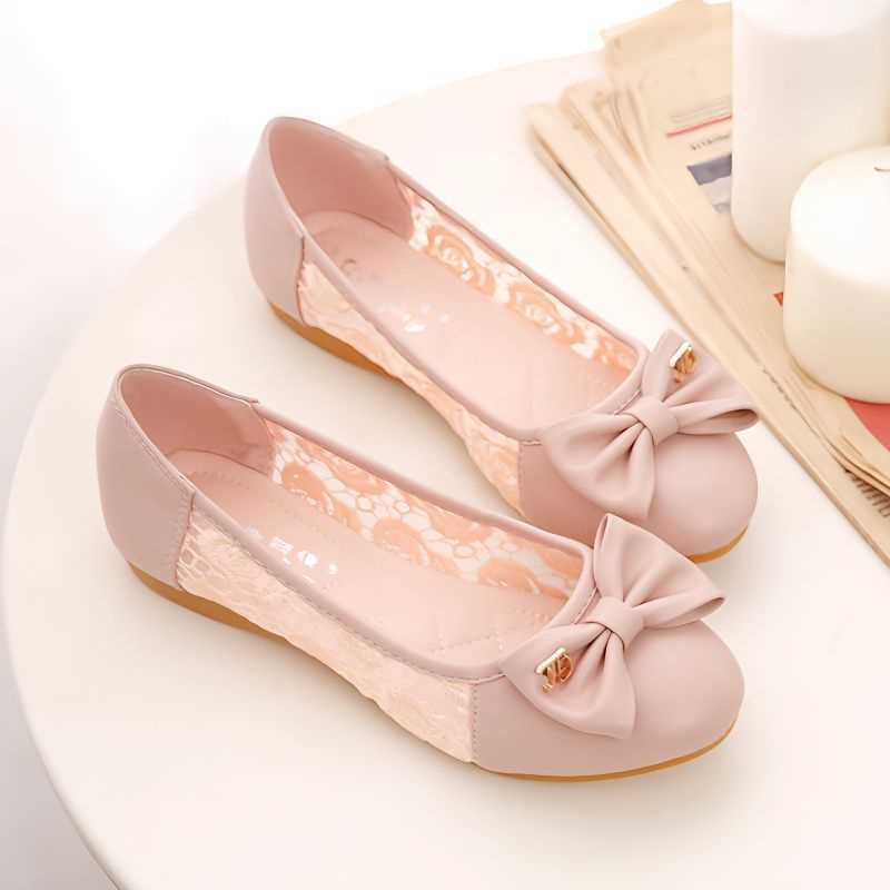 Loafers for women 2023 new spring and summer women's shoes hollow breathable non-stuffy feet soft leather soft bottom shallow mouth bow single-layer shoes Loafers for women 2023 new spring and summer women's shoes hollow breathable non-stuffy feet soft leather soft bottom shallow mouth bow single-layer shoes