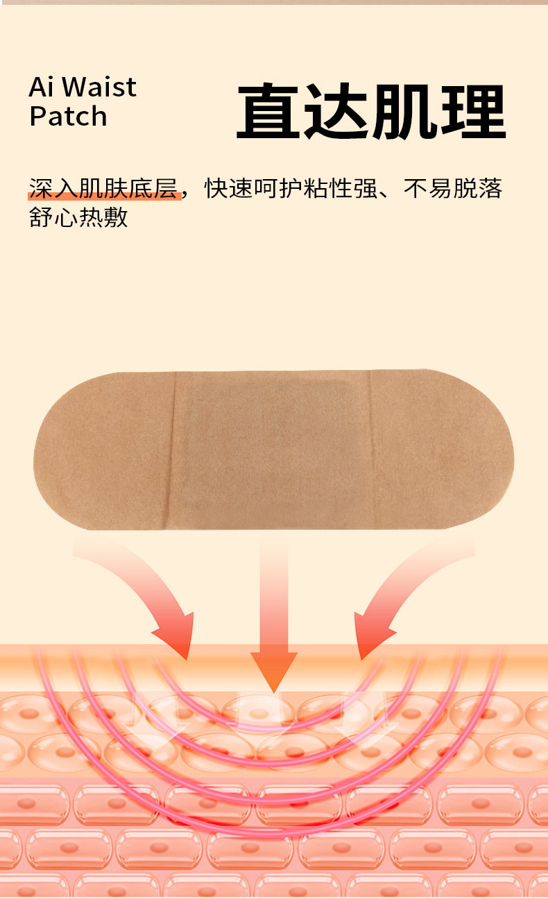 Abdominal Heat Patch with Nanyang Mugwort Aijiu Warming Belly Patch for Traditional Moxa Care quality and texture