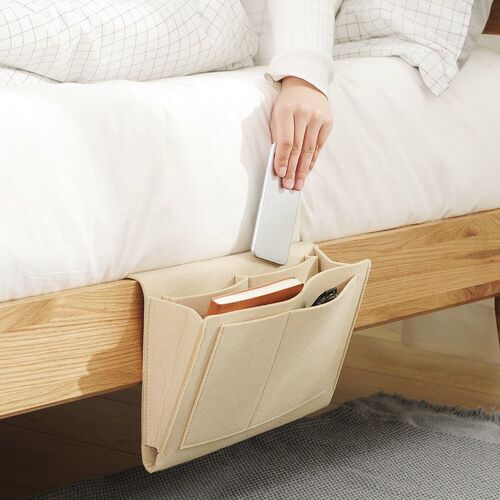 Bedside storage basket hanging basket bed storage basket wall-mounted dormitory hanging storage basket for students under the bed storage basket on the wall