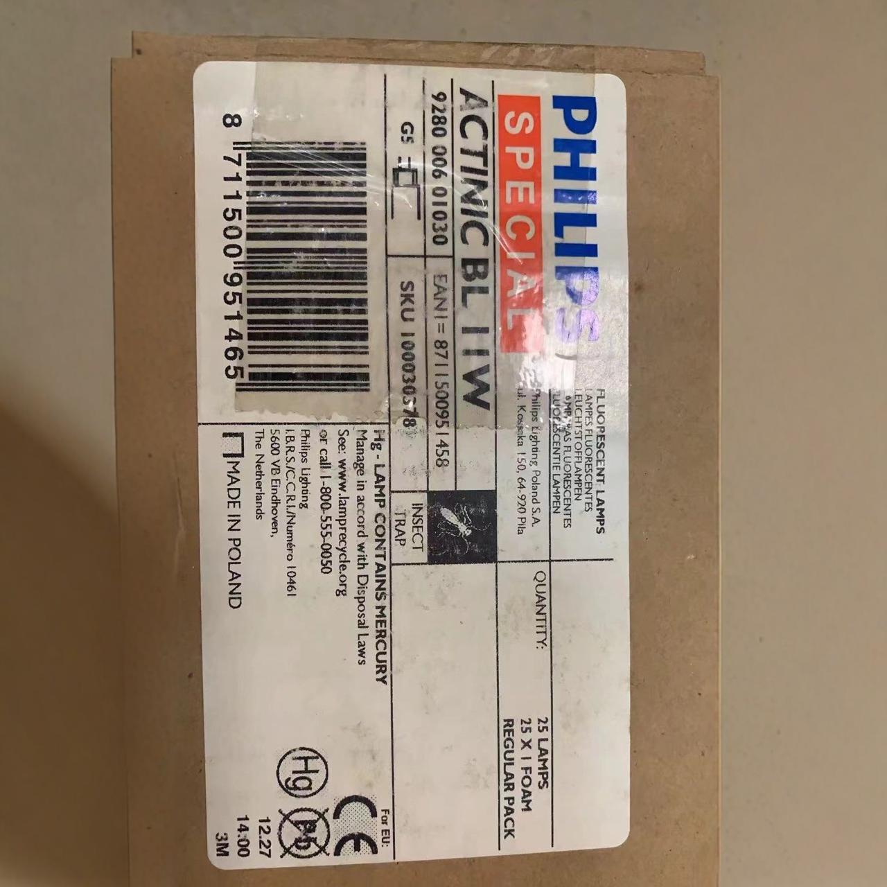 飞利浦原装进口ACTINIC BL T5 11W/10 UVA诱蚊管 全长227mm