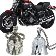 欧美跨境铃铛滴油吊坠朋克复古男士机车风铃铛吊坠项链钥匙扣饰品