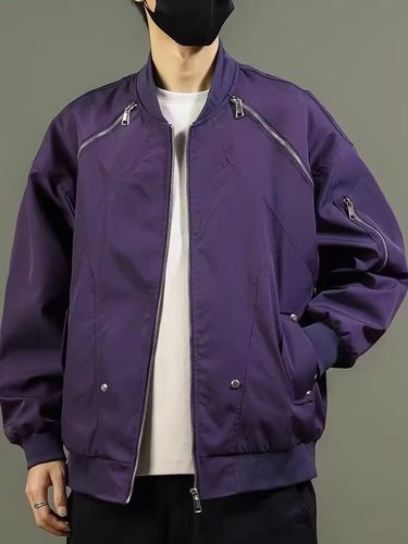 Men's Winter Jacket, Trendy Brand Baseball Suit, Casual Matchable Loose High Street Workwear Jacket, Men's Top