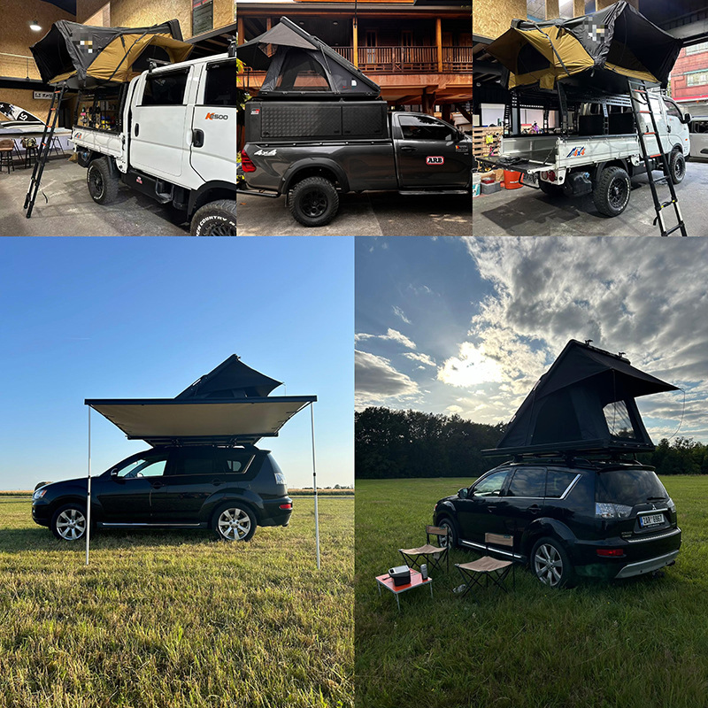 Roof Tent Outdoor Automatic Folding Suv Off-Road Vehicle Thickened Side-Flip Camping Travel Bed Car Tent
