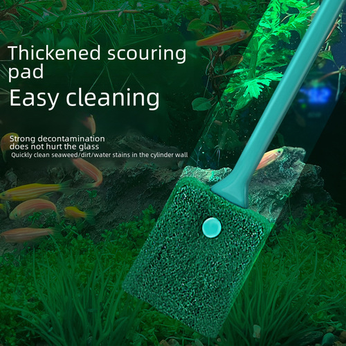 Wholesale aquarium cleaning supplies glass algae removal plastic extendable algae brush fish tank brush blue green