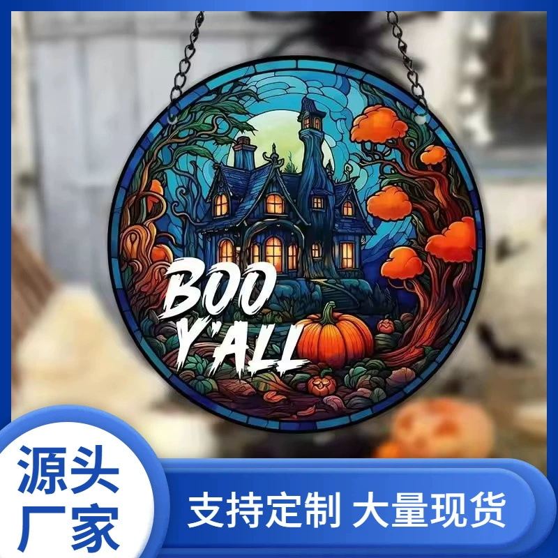 Креативная акриловая подвеска для украшения окна на Хэллоуин с изображением животных, подвесной декор для дома и праздничной атмосферы