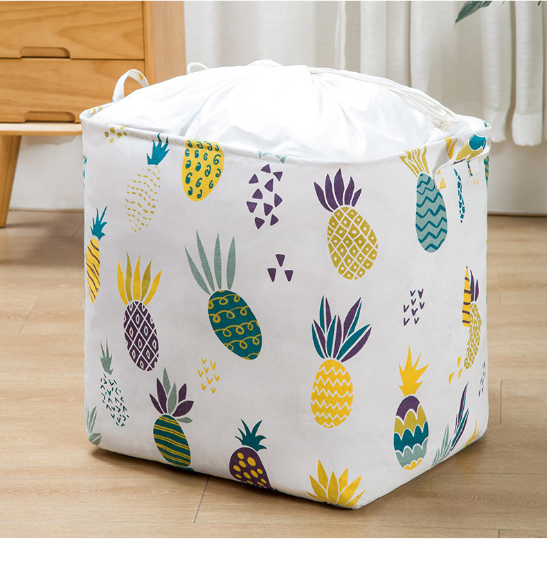 Cesto gigante pieghevole, contenitore per giocattoli con coulisse, cesto per vestiti sporchi, borsa per traslochi e conservazione di trapunte_voghion.com