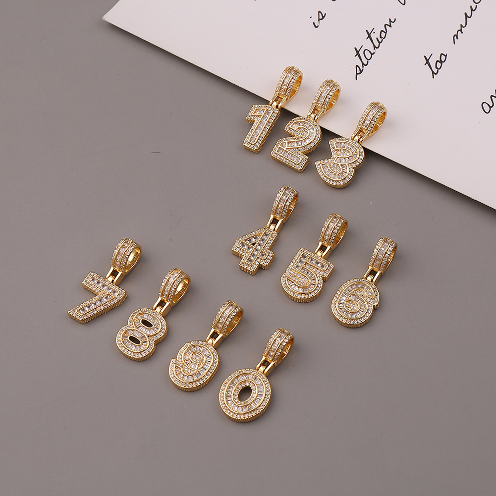 Fashion Arabic Numerals Twist Chain Copper Zircon Necklace Wholesale display picture 18