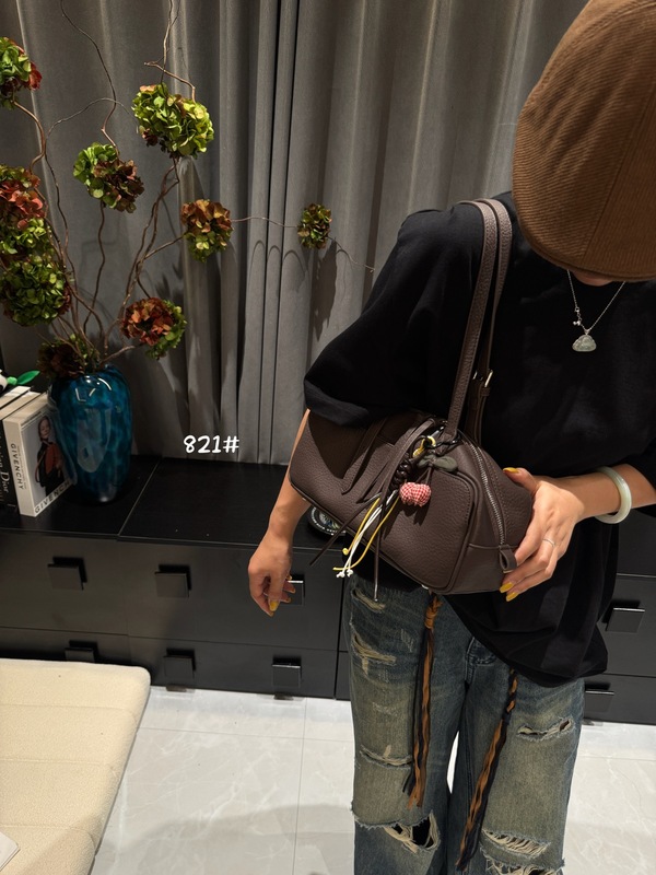 高级感软皮大容量托特包女2025新款时尚百搭保龄球单肩斜跨包包潮|undefined