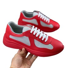 广州欧洲真皮新款牛皮高端拼接系带透气休闲板鞋外贸男鞋潮鞋运动