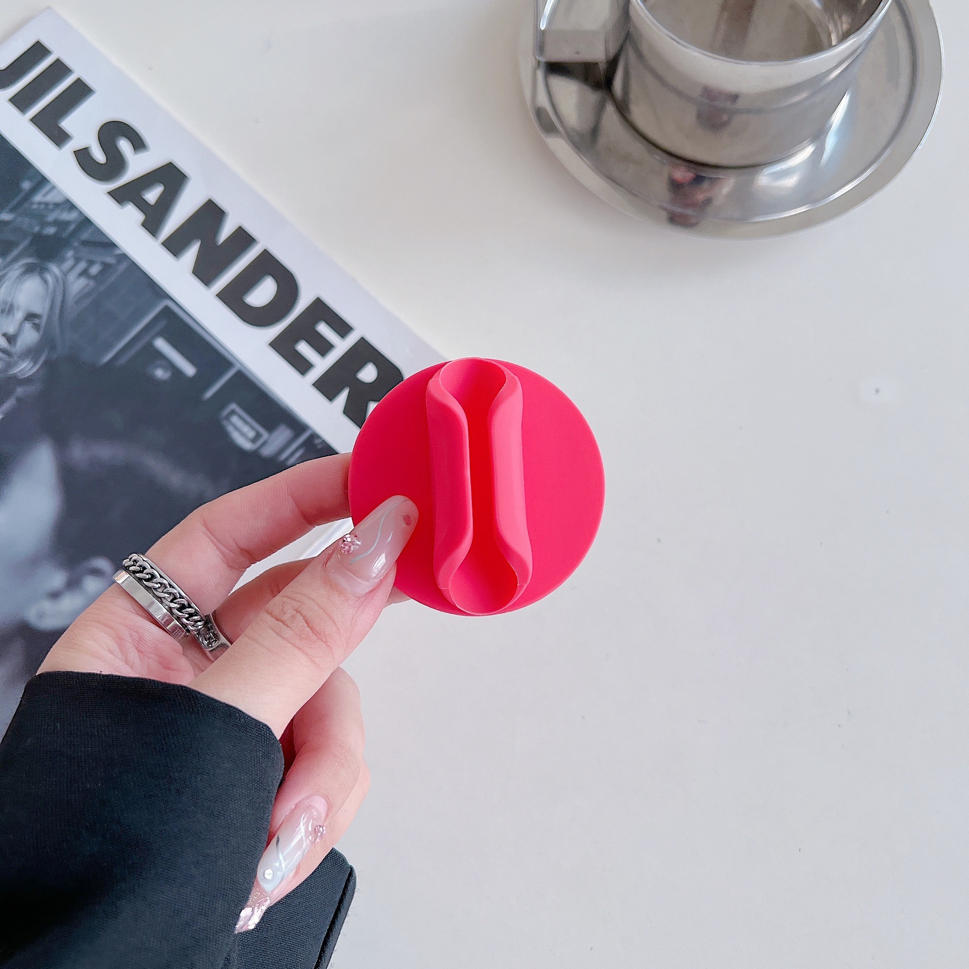 Teléfono móvil pegatina de espalda redonda de 3m esmalte labial esmalte soporte de lápiz labial soporte de teléfono móvil pegatina accesorios generales perezosos