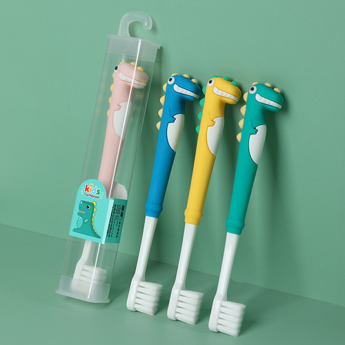 3-12 baby children's soft-bristle toothbrush home single-pack manual toothbrush filament does not hurt gums cartoon toothbrush