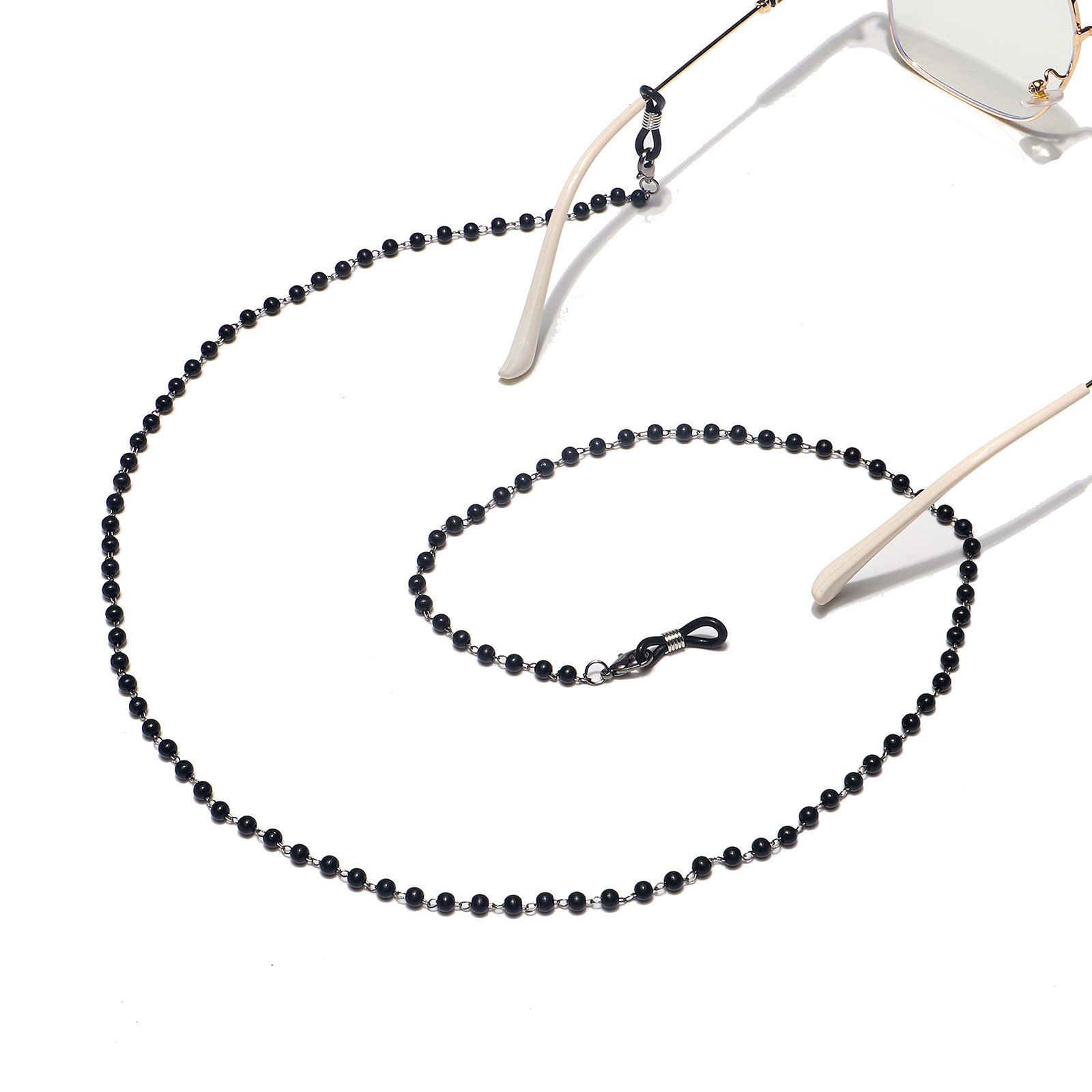 Fashion Black Pearl Glasses Chain display picture 3