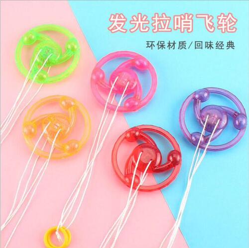 Nostalgic toys luminous top toy pull string flash flywheel luminous pull string flywheel street stall toys gifts wholesale