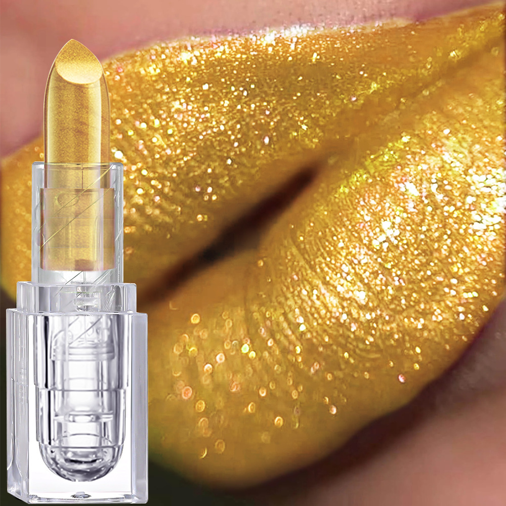 10 color crystal square tube lipstick mist matte non-fading non-stick cup pearl lip gloss cosmetics_voghion.com