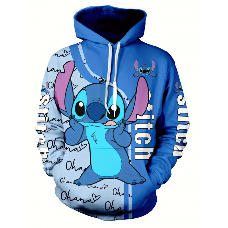 Foreign Trade Mickey Mouse 3D Stereo Printed Sweatshirt Men's Pullover Hoodie Loose Cute Cartoon Street Jacket