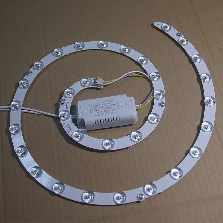 Fan Lamp Wick Restaurant Ceiling Fan Lamp Accessories Electric Fan Chandelier Mosquito Coil Spiral Three-Color Dimming Lamp with Light Source Wholesale