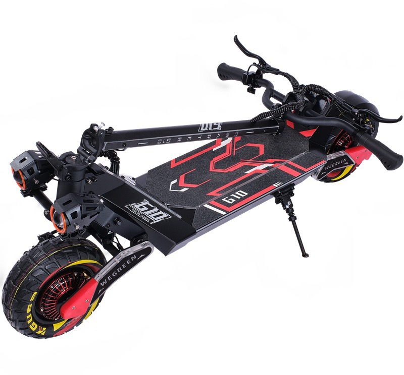 Retuol Dual Drive Folding Off-Road Electric Scooter 10inch High Power One Piece Dropshipping Dual Drive Off-Road