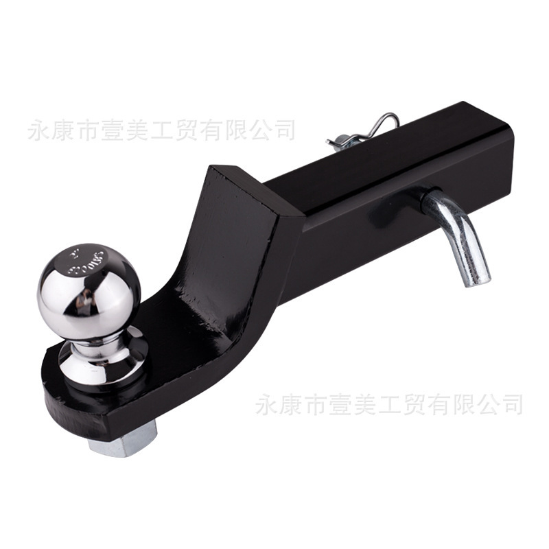 Drop2“ Downstream 2inch Black Trailer Arm 6000 Pounds Chrome-Plated Silver Trailer Ball 5/ 8inch Latch Set