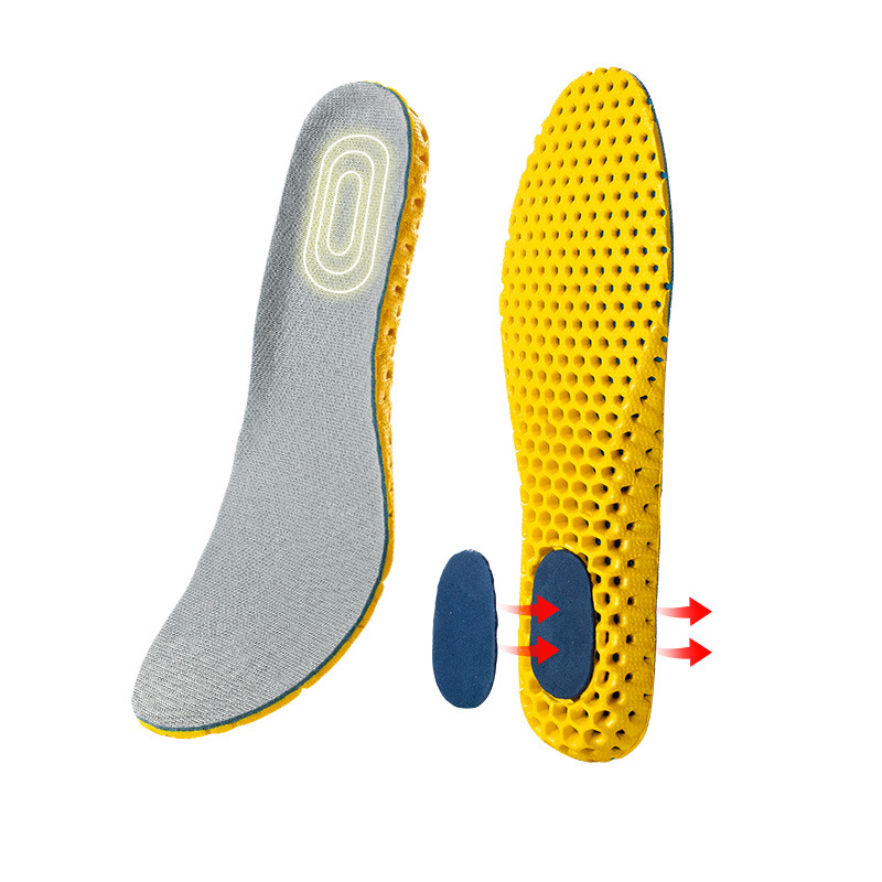 Military training insoles men's wholesale sports deodorant breathable increased shock absorption comfortable non-slip shoe material sweat-absorbent women's honeycomb mat