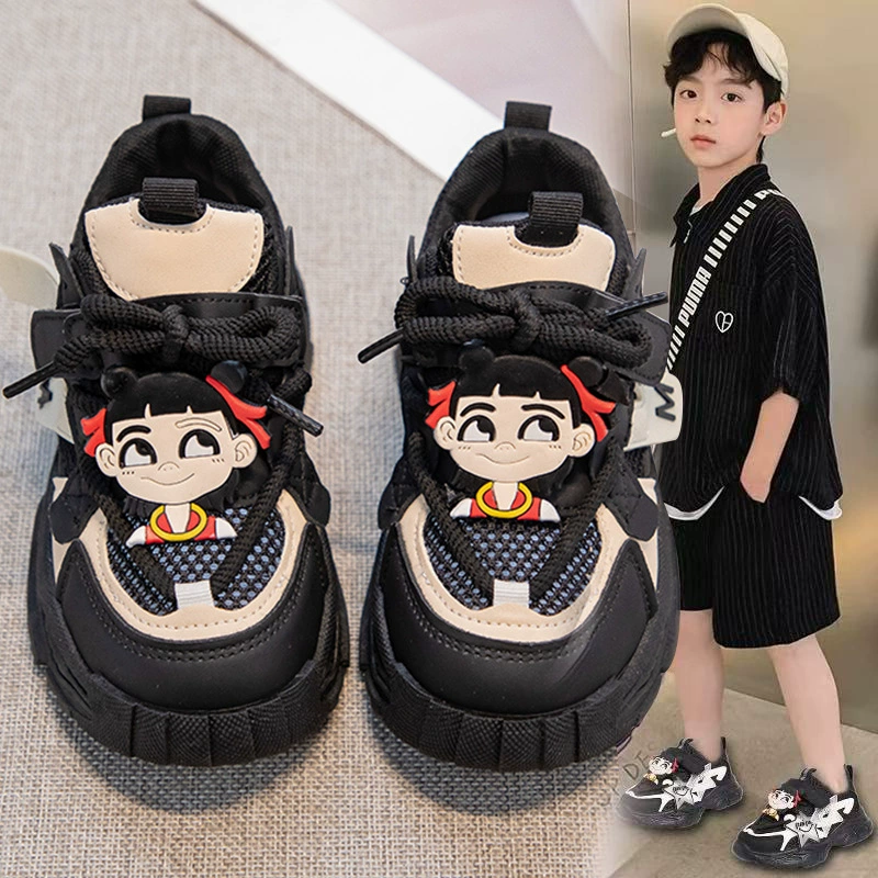 Нежа обувь для мальчиков 2025 новая летняя сетка дышащая детская спортивная обувь легкая мягкая подошва для мальчиков