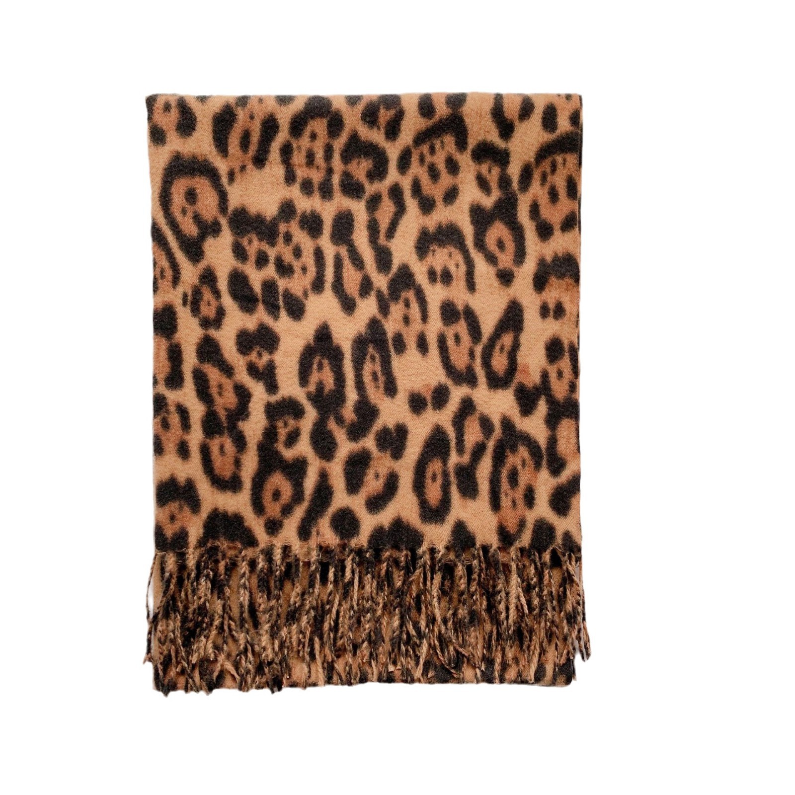 Pañuelo de leopardo para mujeres otoño y invierno engrosado imitación de cachemire buñuelo de bordas bufandas coreanas universales calientes estudiantes buñuelo al por mayor image 6