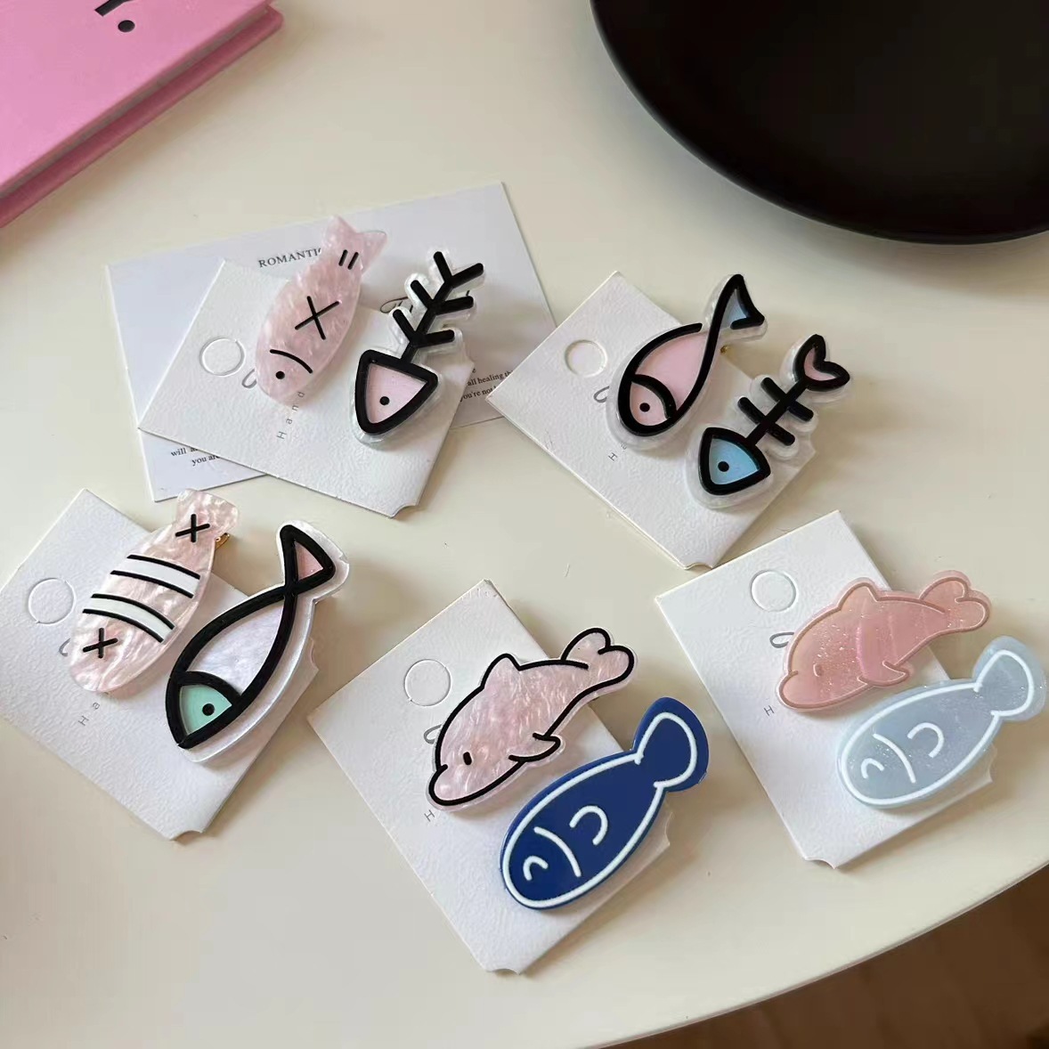 작은 물고기 머리핀 [혼합머리]