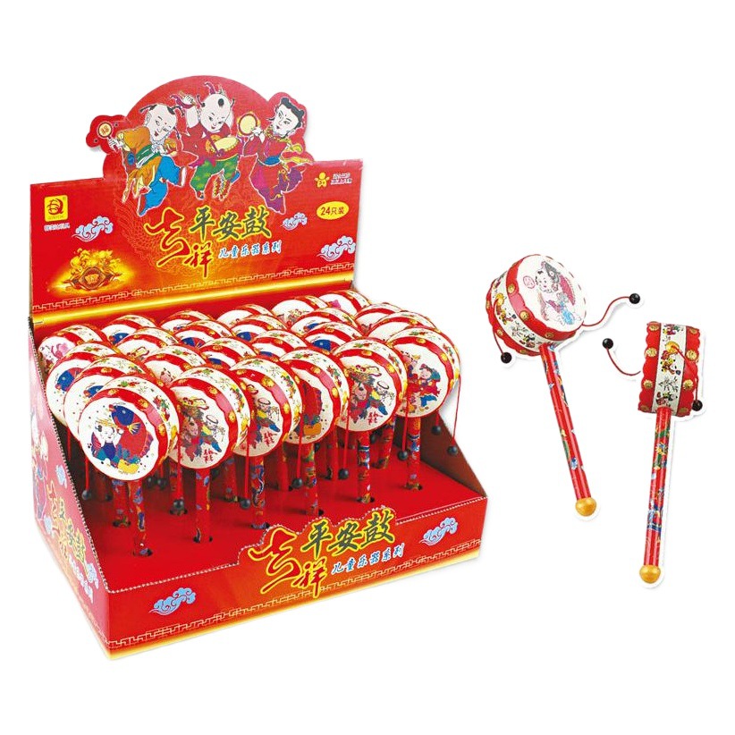Hot children selling auspicious rattle small rattle rattle rattle baby hand drum traditional stall toys wholesale 830