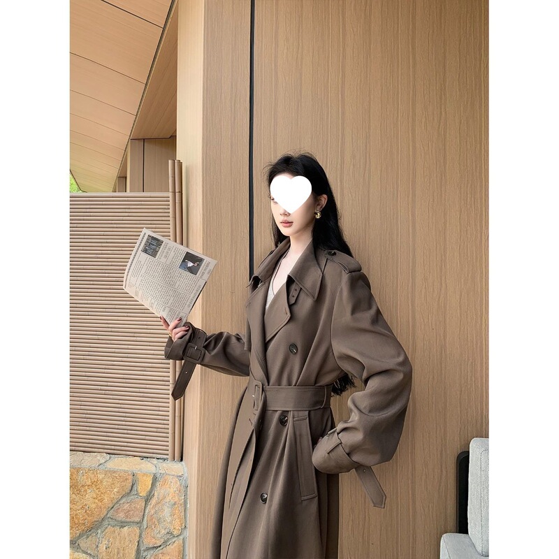 长款高个子风衣外套女2025春秋新款韩系感日系休闲英伦风|undefined