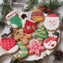 圣诞节主题，圣诞拐杖、圣诞老人头不锈钢饼干模 优质不锈钢金属