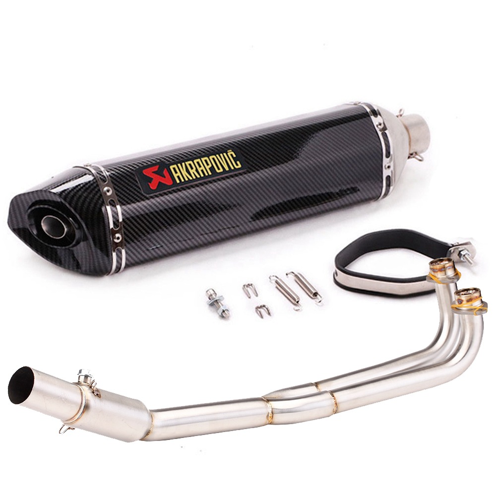 Motorcycle Modified Exhaust Pipe Stainless Steel Front Section Scorpio Exhaust Pipe Full Section Suitable for Guangyang Kymco Ak550