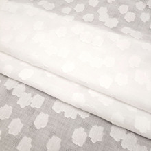 全棉云朵剪花大提花面料镂空浮雕肌理感女装童装装饰布H25142