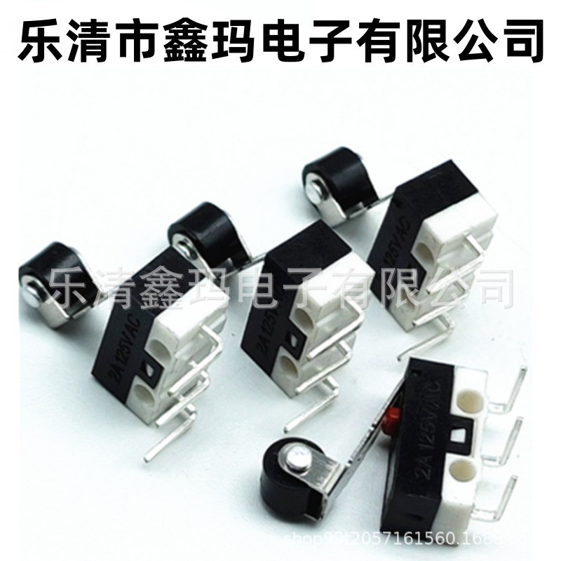 带轮微动开关智能电器滑轮微动鼠标开关玩具带轮行程复位开关批发