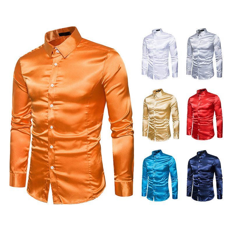 glossy long-sleeve for leisure