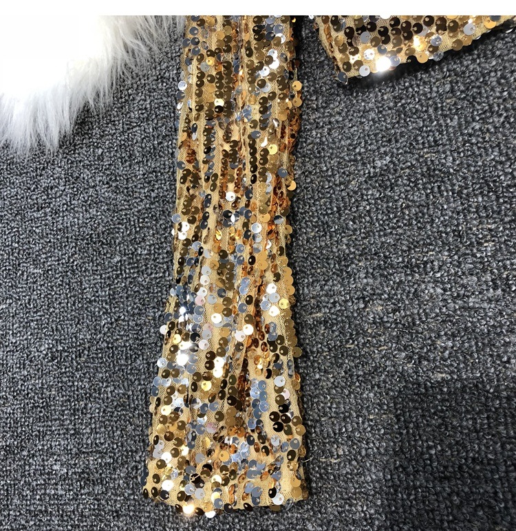 Coat Tops Type Women's Coat Long Sleeve Blazers Sequins Streetwear Solid Color