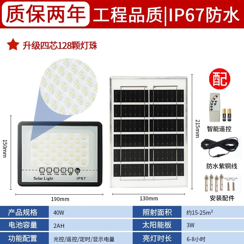 Lámpara solar, luz exterior, luz de jardín, súper brillante, nueva luz de calle interior para el hogar impermeable rural, luz de calle de iluminación de ingeniería