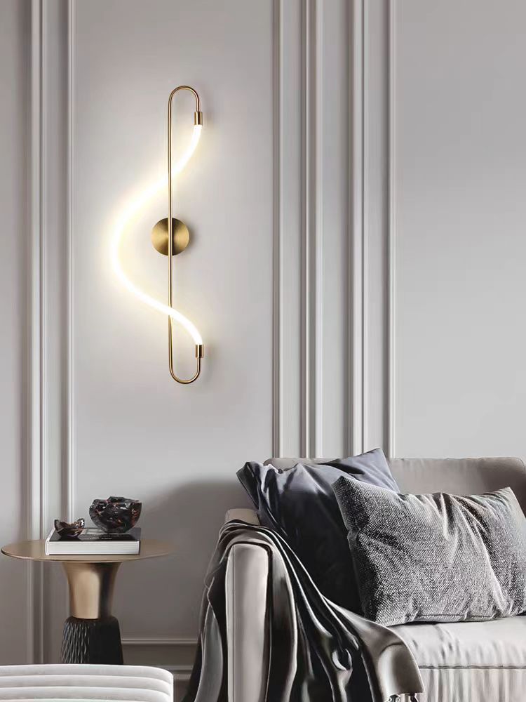 Lámpara de pared de nota de color natural de cobre de 66cm