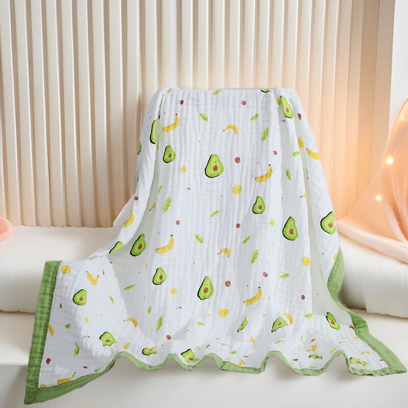Dropshipping Baby Pure Cotton Type a Gauze Bath Towel Newborn Baby Blanket Newborn Baby Washed Cotton Gauze Blanket