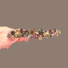 2024璀璨幻彩蝴蝶水晶发夹女高级感刘海夹侧边夹高端发卡头发边夹